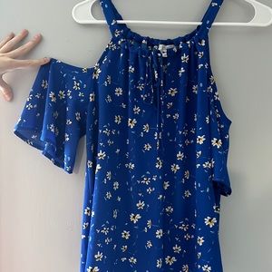 womens small floral sienna sky blouse